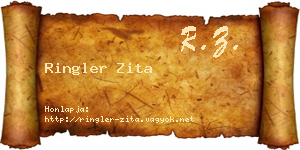Ringler Zita névjegykártya
